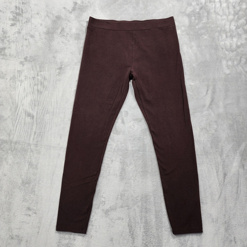 Style & Co Leggings Womens M Brown Mid Rise Ankle Stretch Pull On Casual Jersey